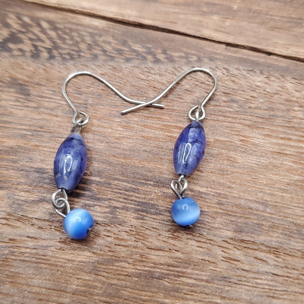 Moonstone drop‎ earrings E876